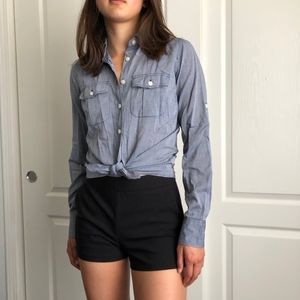 J Crew grey button down shirt